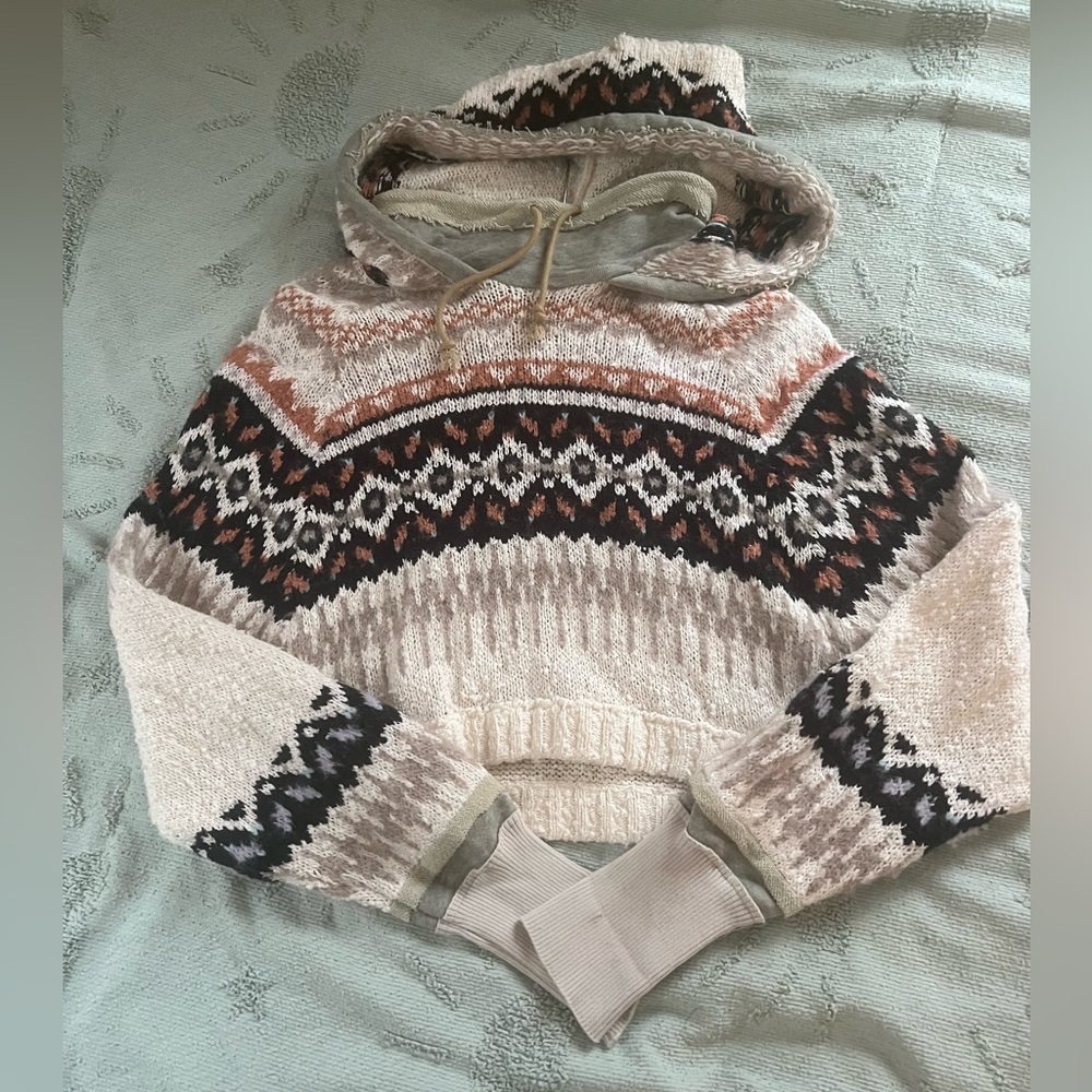 Free People Inverness hooded sweater size xs